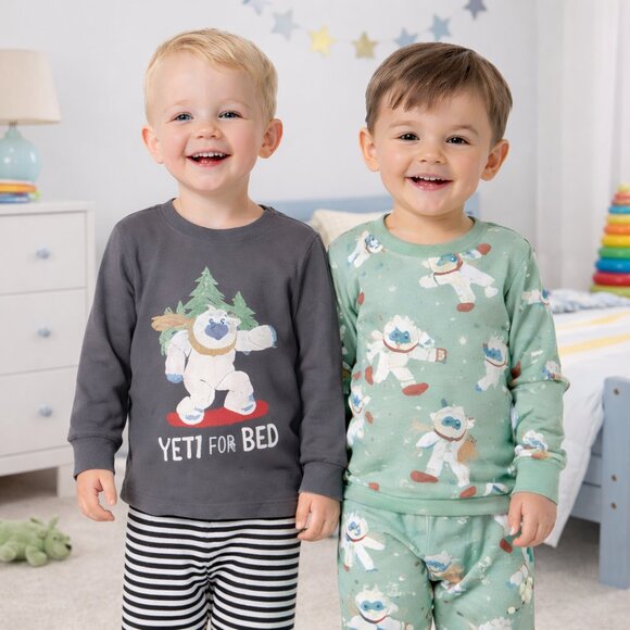 NWT Carter’s Baby Toddler Boy Yeti Pajama Set of 2 24 Months - Picture 2 of 4